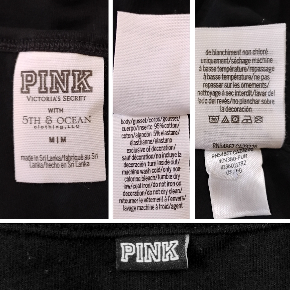 Women's Size M PINK Victoria's Secret Black "Game On" Football Sports Bodysuit - Picture 15 of 15